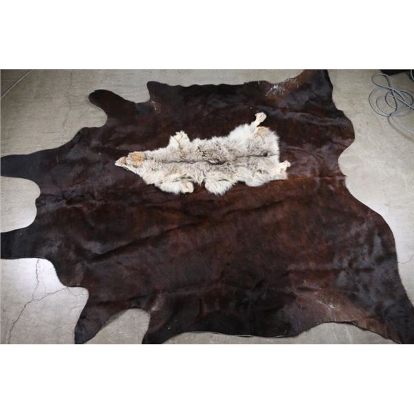 Cow Hide & Wolf Pelt