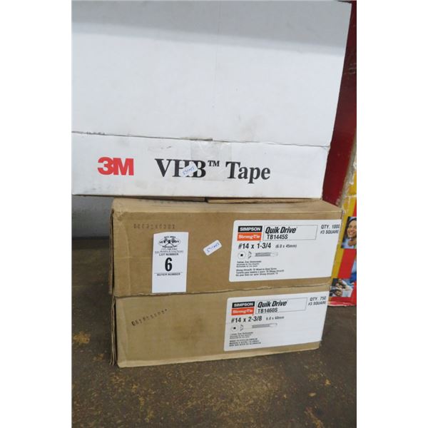 3M Tape & 1 3/4  Screws