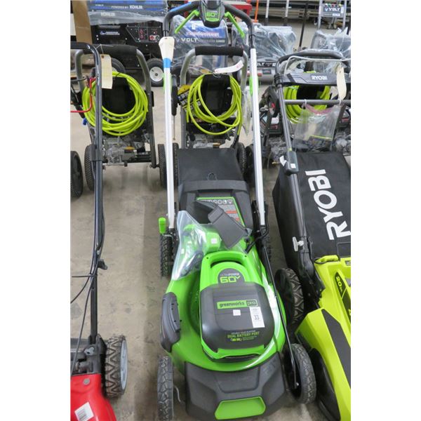 Greenworks 60V 21  Deck Electric Lawnmower