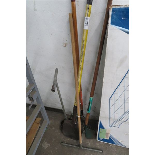 Steel Rake, Hoe & Shovel