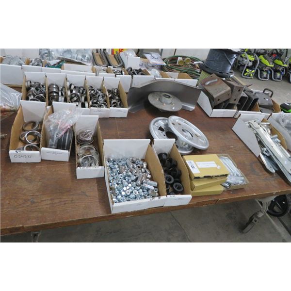 Table Lot of Trailer Parts & Accessories