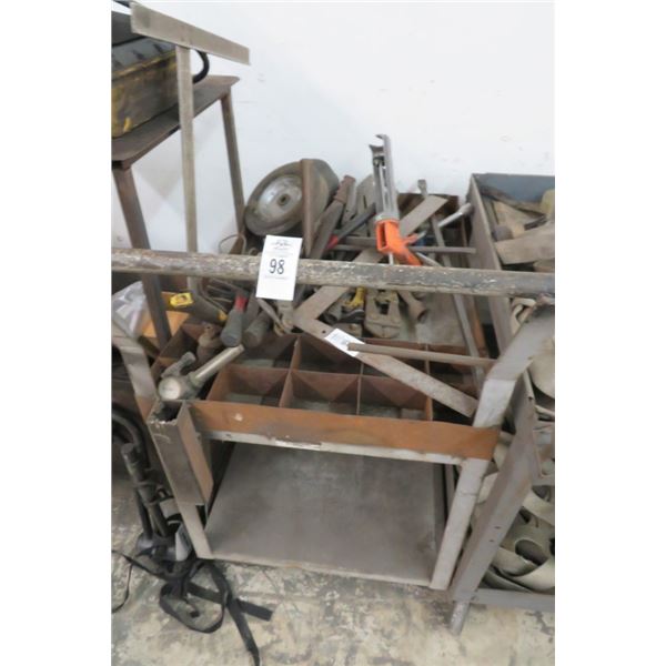 2 Shelf Metal Shop Cart