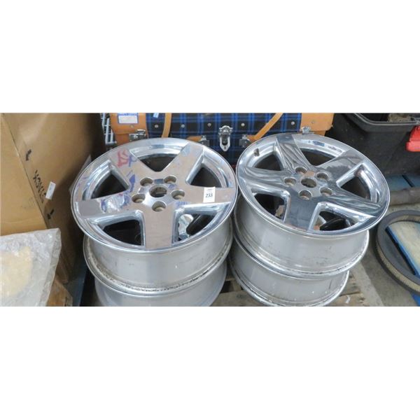 Set of 4 Chrome 21 1/2" Rims