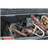 Image 3 : Pallet Lot of Asst. Car Parts, Tub w/Ratchet Straps, Jack Stands