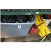 Image 1 : Shelf Lot Gas Can, Rain Coat & Drop Cord