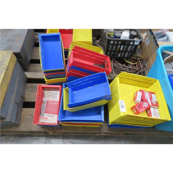 Lot of Plastic Hardware Bins