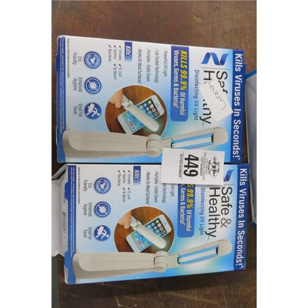 2-Disinfecting UV Lights - 2 X $