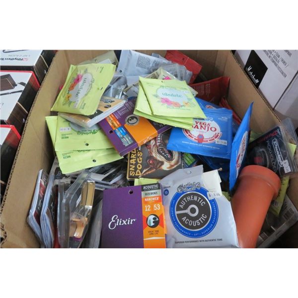 Box Lot of Asst. Guitar, Ukelele Strings