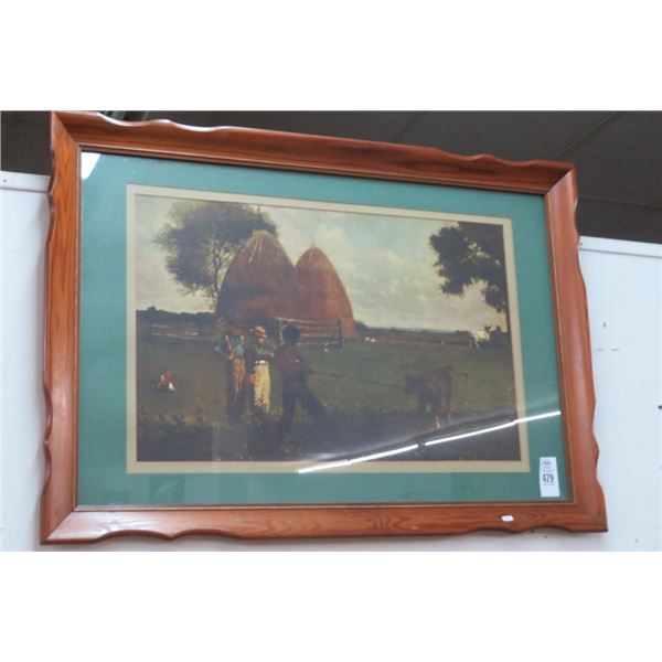 Framed "Boys On Farm" Print