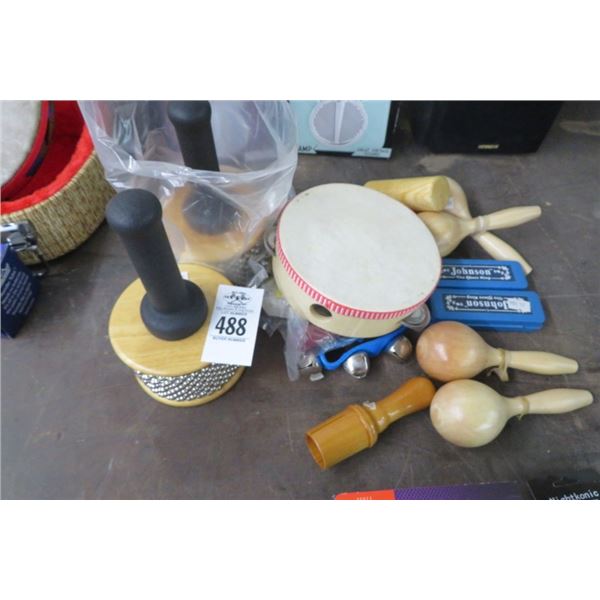 Lot of Asst. Maracas, Tambourines