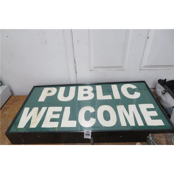 Lighted Public Welcome Sign - No Shipping