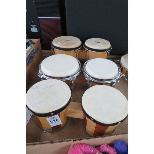 3-Bongo Drums - 3 X $ - 2 need new skins