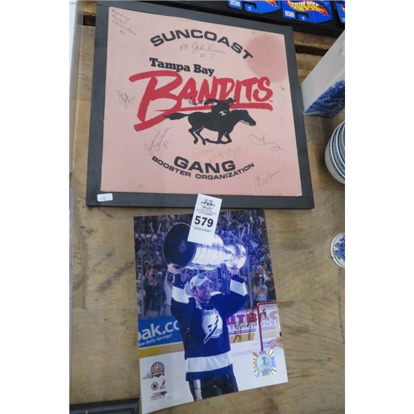 Autographed Tampa Bay Bandit & Lightning Player Photo