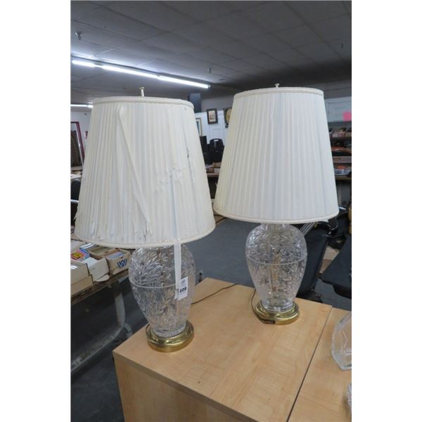 Etched Glass Lamps (2)