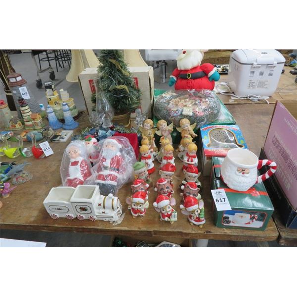 Lot of Christmas Décor, Figurines & Mugs