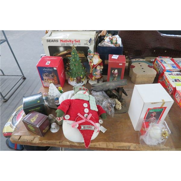 Lot of Christmas Décor & Figurines