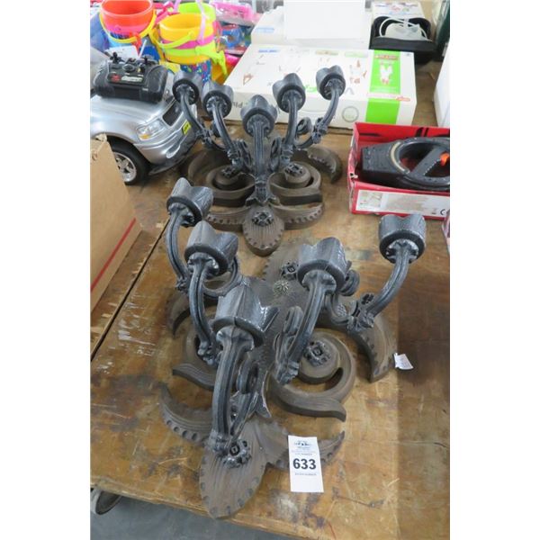 2-Gothic Candle Stand Wall Décor - 2 X $