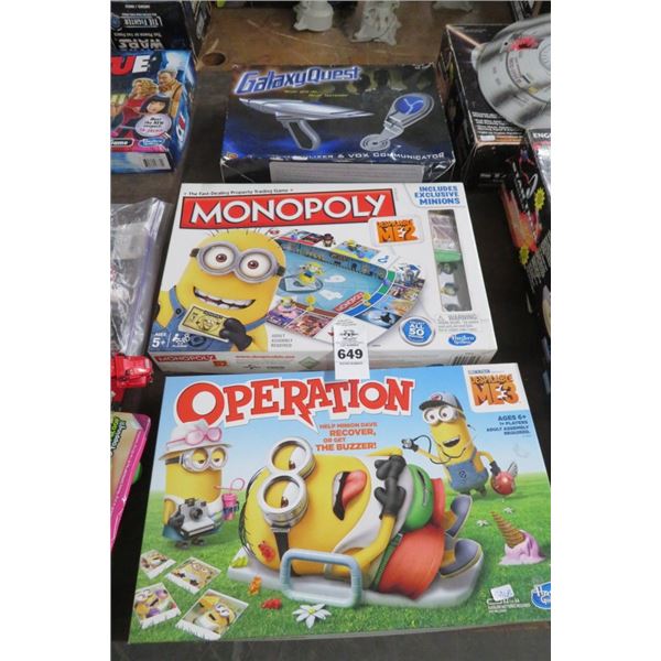 Despicable Me Monopoly, Operation, Galaxy Quest