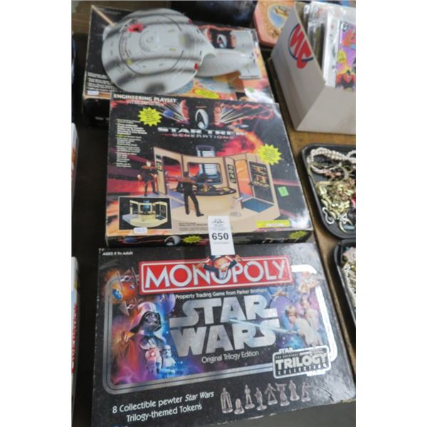 Star Trek Playset & Star Wars Monopoly