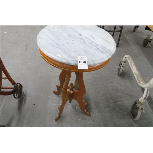 Marble Top Pedestal Table