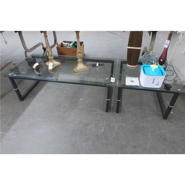 Glasstop Coffee & End Table