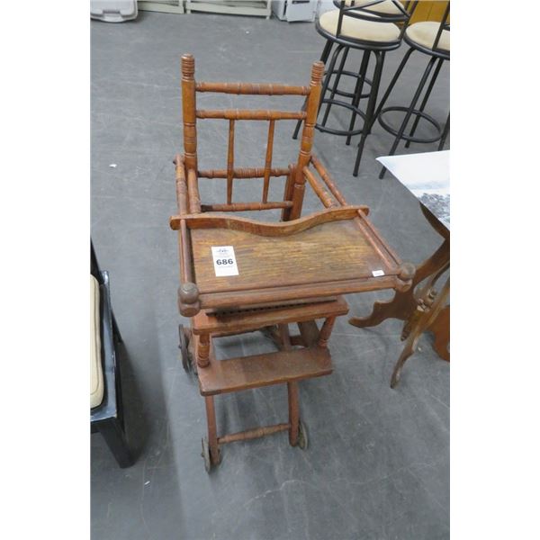 Vintage Covertable High Chair