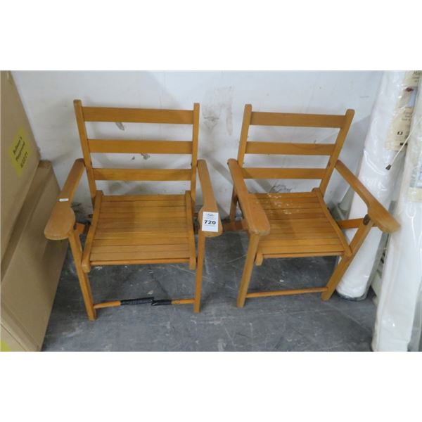 Child's Wood Folding Chairs (2)