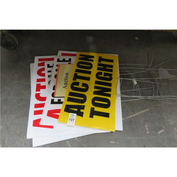 Lot of Auction Signs