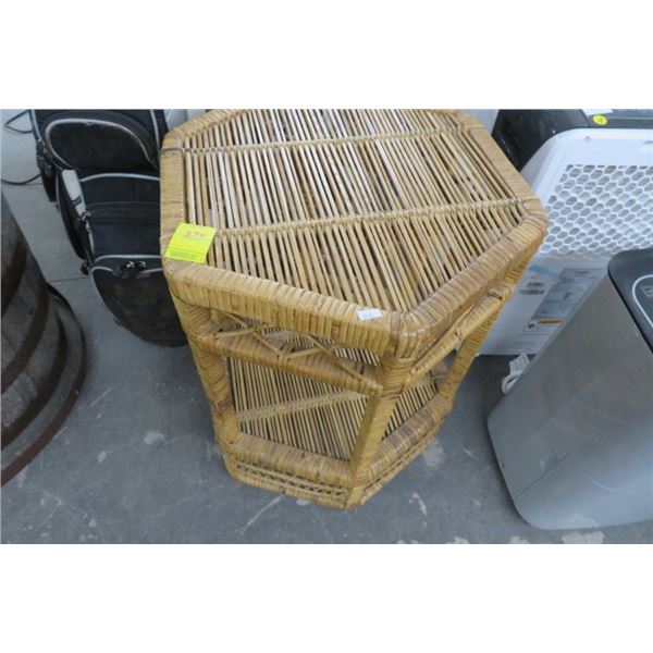 Hexagonal Rattan Side Table