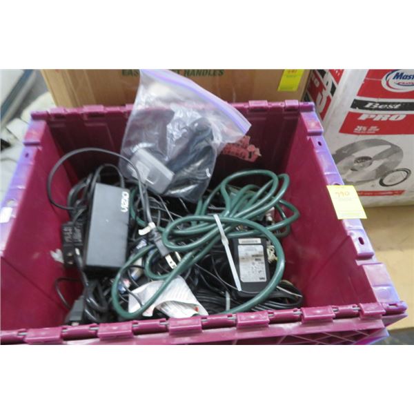 Tub Lot of Asst. Power Cords