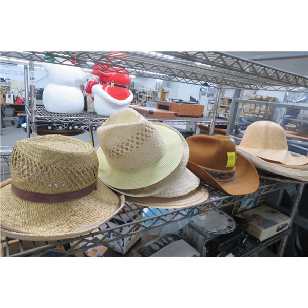 13-Straw Hat, Cowboy Hat - 13 X $