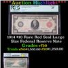 ***Auction Highlight*** PCGS 1914 $10 Rare Red Seal Large Size Federal Reserve Note Graded vf20 By P