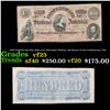 $100 Confederate bill, 1864 Lucy Holcombe Pickens, the Queen of the Confederacy T-65 Grades vf+