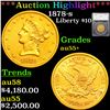 ***Auction Highlight*** 1878-s Gold Liberty Eagle $10 Graded au55+ By SEGS (fc)