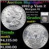 ***Auction Highlight*** 1892-p Morgan Dollar Vam 2 $1 Graded ms64+ By SEGS (fc)