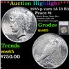 ***Auction Highlight*** 1935-p Peace Dollar vam 1A I3 R5 $1 Graded ms65 By SEGS (fc)