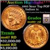 ***Auction Highlight*** 1893 Indian Cent Near Top POP 1c Graded ms66+ rd By SEGS (fc)