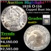 ***Auction Highlight*** 1828 Capped Bust Half Dollar O-116 50c Graded ms63+ By SEGS (fc)