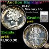 Proof ***Auction Highlight*** 1942 Mercury Dime 10c Graded pr68 By SEGS (fc)