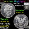 ***Auction Highlight*** 1883-o Morgan Dollar $1 Graded ms65+ PL By SEGS (fc)