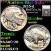 ***Auction Highlight*** 1935-d Buffalo Nickel 5c Graded ms66+ By SEGS (fc)