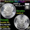 ***Auction Highlight*** 1889-p Morgan Dollar $1 Graded ms66 pl By SEGS (fc)
