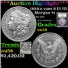 ***Auction Highlight*** 1884-s Morgan Dollar vam 8 I3 R5 $1 Graded Choice AU/BU Slider By USCG (fc)