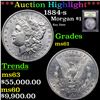 ***Auction Highlight*** 1884-s Morgan Dollar $1 Graded BU+ By USCG (fc)