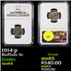 Image 1 : NGC 1914-p Buffalo Nickel 5c Graded ms64 By NGC