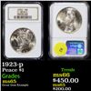 Image 1 : NGC 1923-p Peace Dollar $1 Graded ms65 By NGC