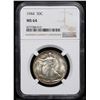 Image 2 : NGC 1944-p Walking Liberty Half Dollar 50c Graded ms64 By NGC