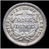 Image 3 : 1853-p Seated Liberty Dime 10c Grades xf+