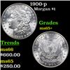 Image 1 : 1900-p Morgan Dollar $1 Grades GEM+ Unc
