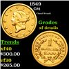 1849 Gold Dollar $1 Grades xf details